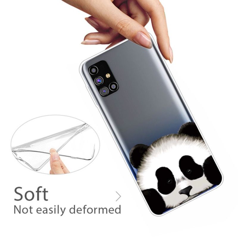 Cover Samsung Galaxy M51 Mobilcover Gennemsigtig Panda