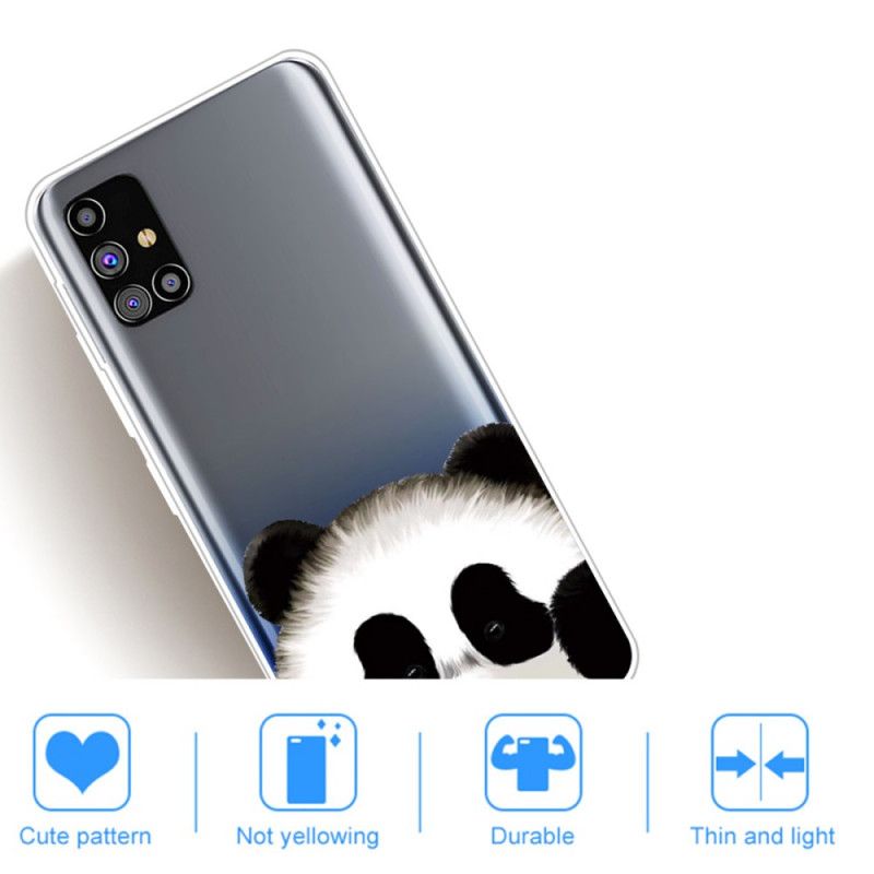 Cover Samsung Galaxy M51 Mobilcover Gennemsigtig Panda