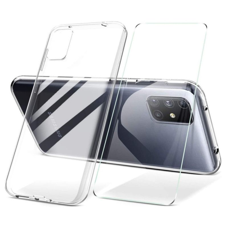 Cover Samsung Galaxy M51 Skal Og Skærmhærdet Glas