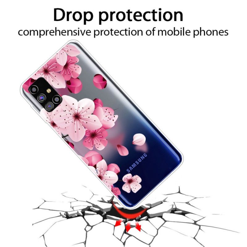 Cover Samsung Galaxy M51 Små Lyserøde Blomster