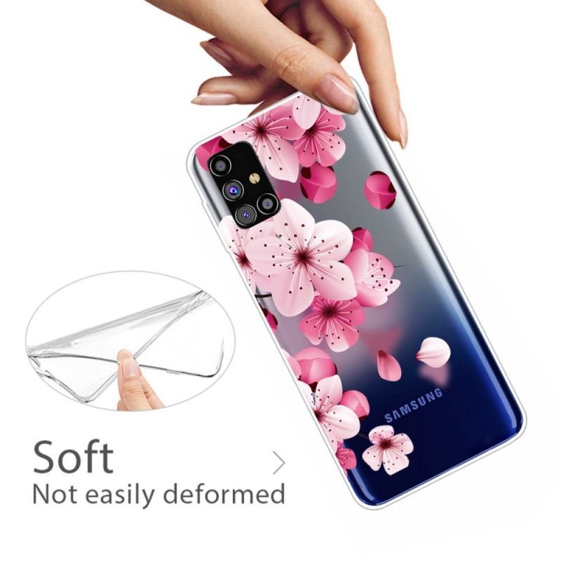 Cover Samsung Galaxy M51 Små Lyserøde Blomster