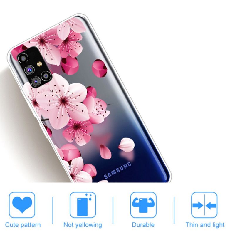 Cover Samsung Galaxy M51 Små Lyserøde Blomster