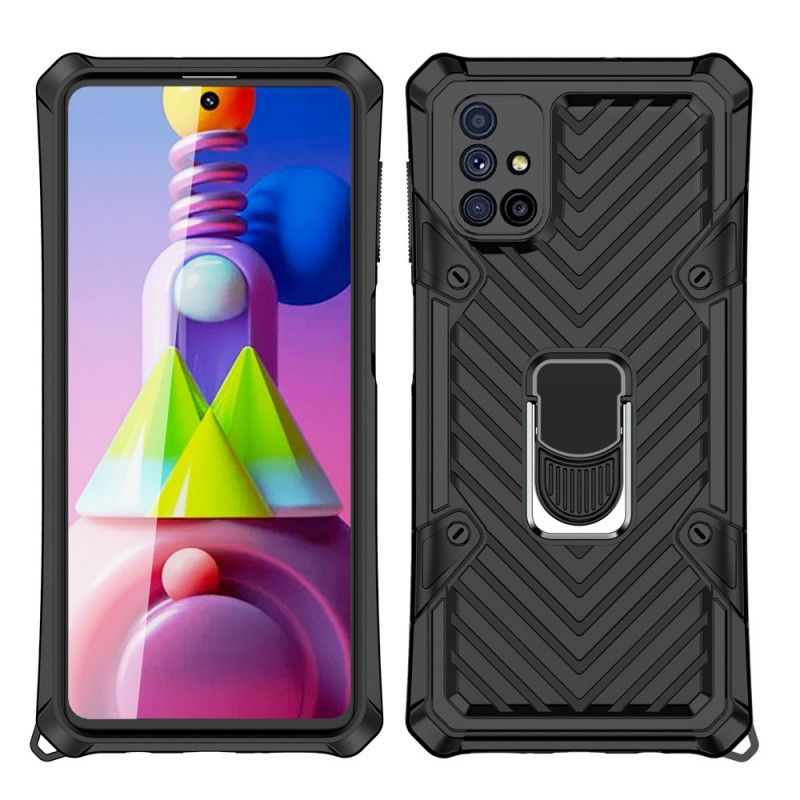 Cover Samsung Galaxy M51 Sort Aftagelig Ringholder