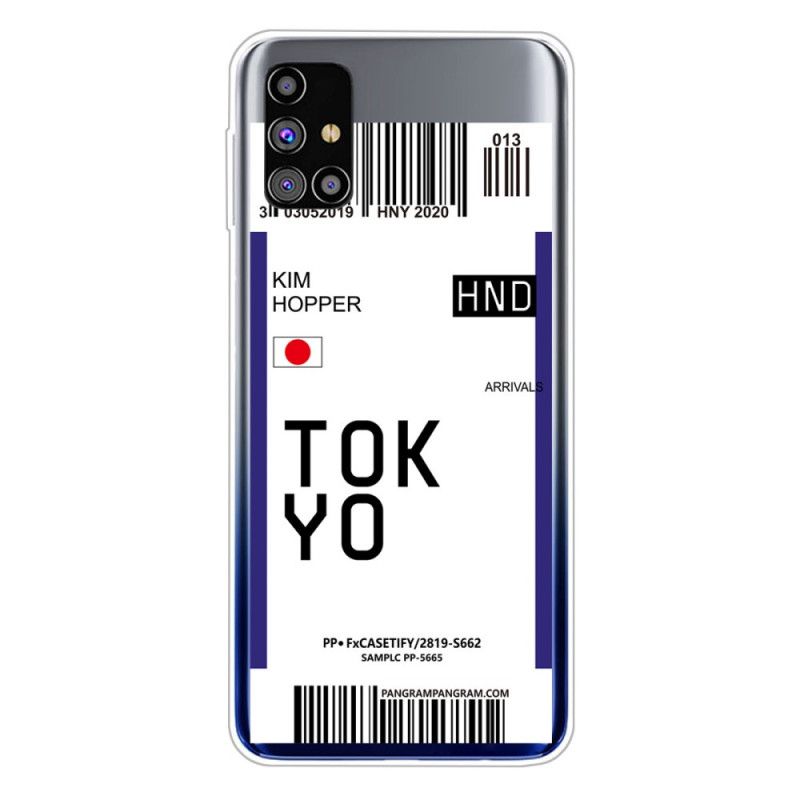 Cover Samsung Galaxy M51 Sort Boardingkort Tokyo