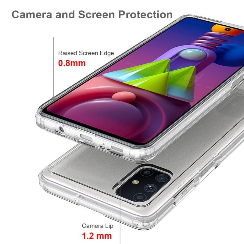 Cover Samsung Galaxy M51 Sort Gennemsigtig Krystal