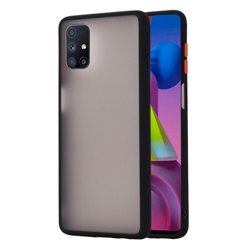 Cover Samsung Galaxy M51 Sort Hybrid Med Farvede Kanter