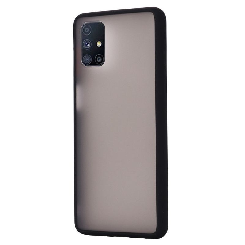 Cover Samsung Galaxy M51 Sort Hybrid Med Farvede Kanter