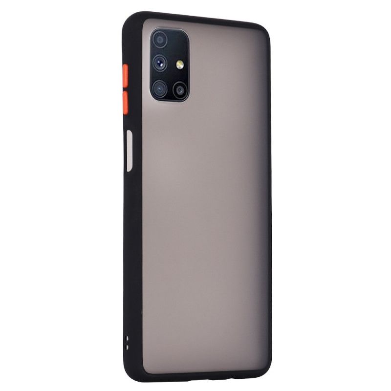 Cover Samsung Galaxy M51 Sort Hybrid Med Farvede Kanter