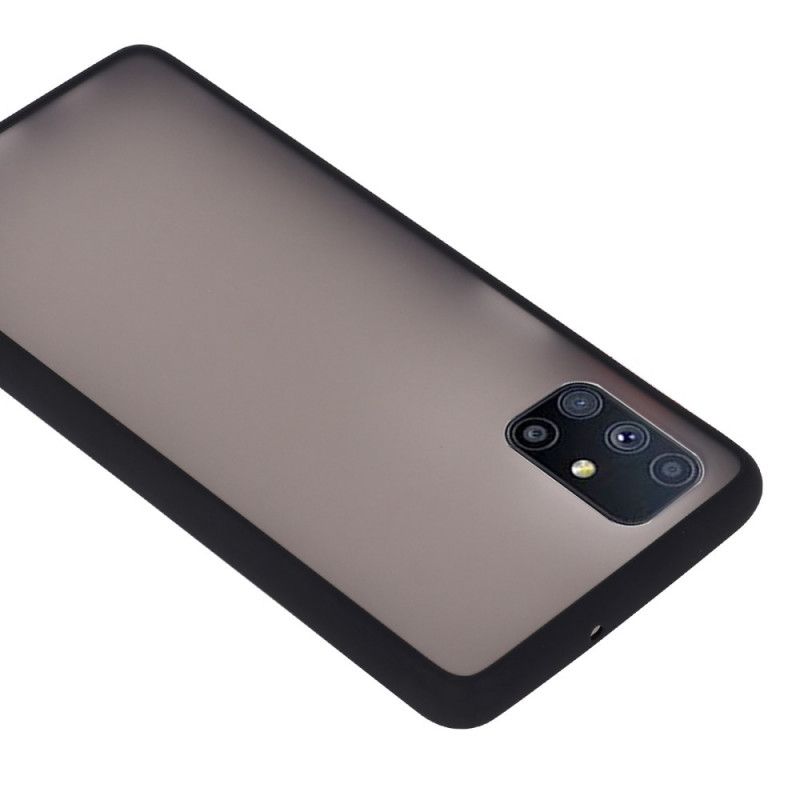 Cover Samsung Galaxy M51 Sort Hybrid Med Farvede Kanter