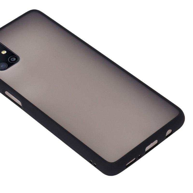 Cover Samsung Galaxy M51 Sort Hybrid Med Farvede Kanter