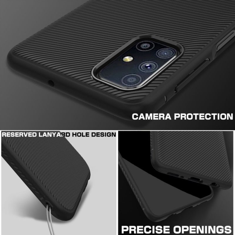 Cover Samsung Galaxy M51 Sort Jazzserie Twill