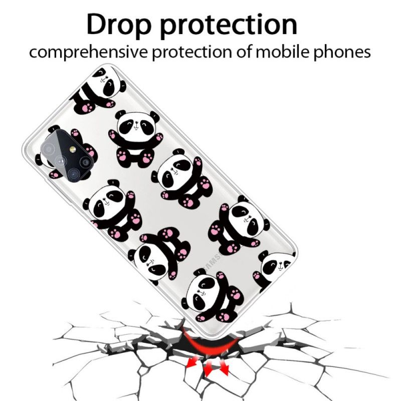 Cover Samsung Galaxy M51 Top Sjove Pandaer Original