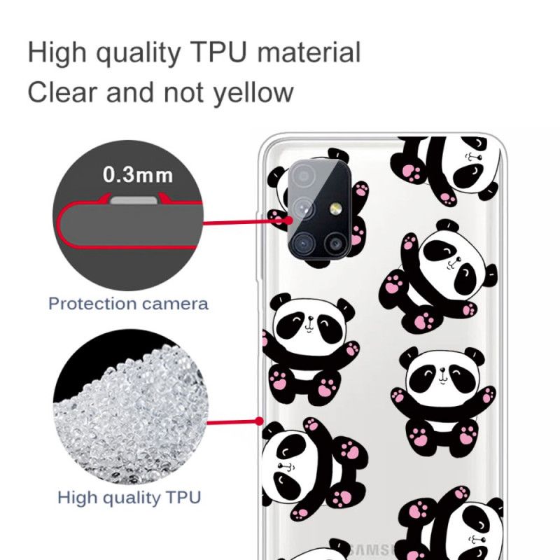 Cover Samsung Galaxy M51 Top Sjove Pandaer Original