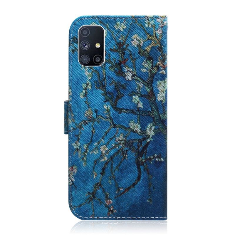 Flip Cover Læder for Samsung Galaxy M51 Blomstrende Trægren