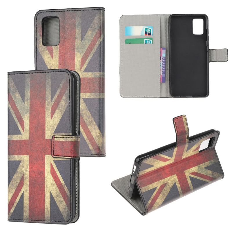 Flip Cover Læder for Samsung Galaxy M51 Englands Flag