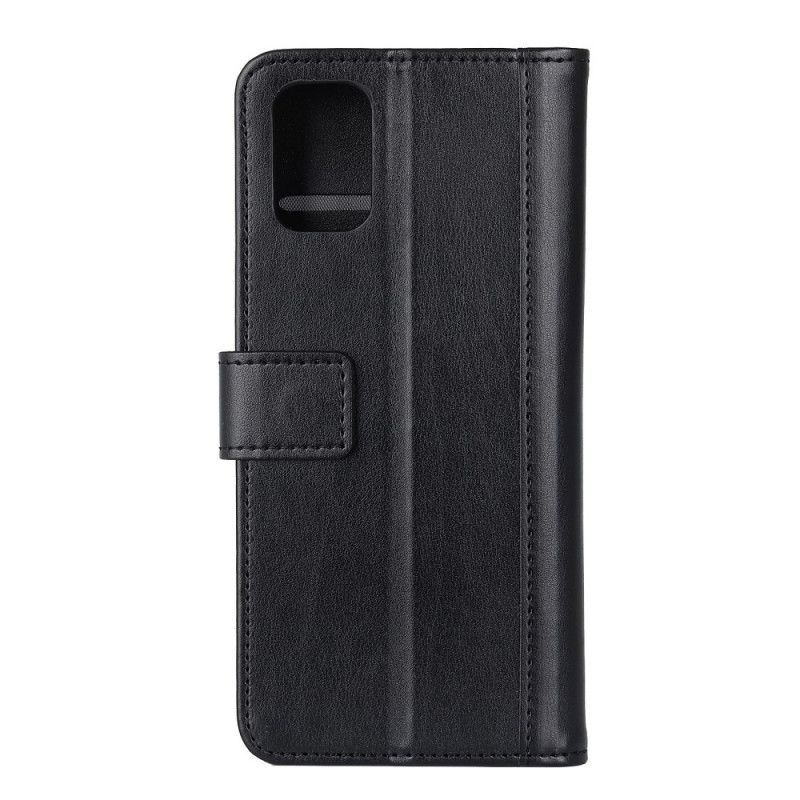 Flip Cover Læder for Samsung Galaxy M51 Sort Elegant Læderstil