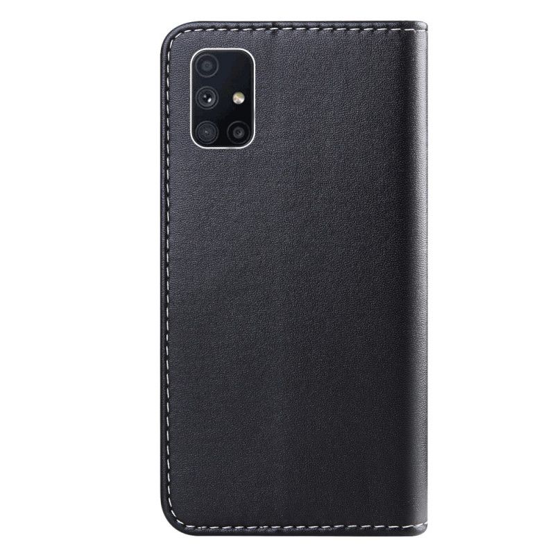 Flip Cover Læder for Samsung Galaxy M51 Sort Tricolor Lædereffekt