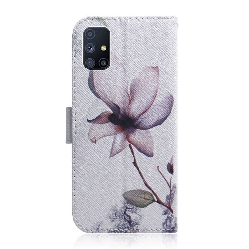 Flip Cover Læder Samsung Galaxy M51 Gammel Rosenblomst Beskyttelse