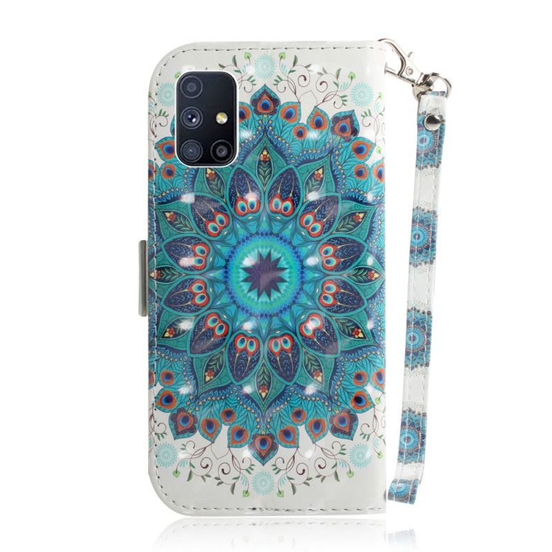 Flip Cover Læder Samsung Galaxy M51 Mesterlig Mandala Med Rem