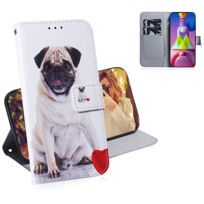 Flip Cover Samsung Galaxy M51 Mobilcover Mops Hund