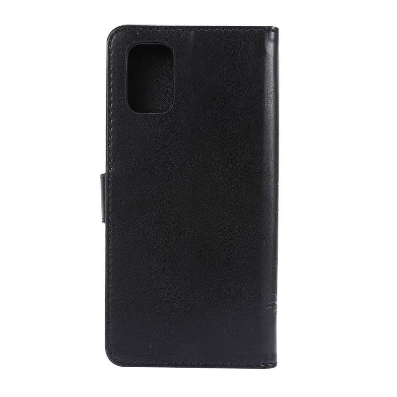 Flip Cover Samsung Galaxy M51 Sort Sommerfugle Og G-Streng