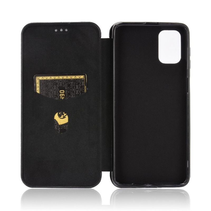 Læder Cover Samsung Galaxy M51 Sort Mobilcover Kulfiber