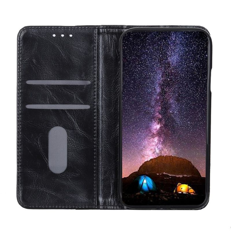 Læder Cover Samsung Galaxy M51 Sort Nappalæder Stil