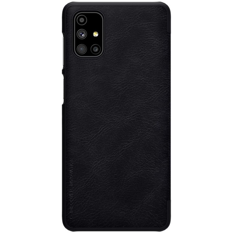 Læder Cover Samsung Galaxy M51 Sort Nillkin Qin-Serie Beskyttelse