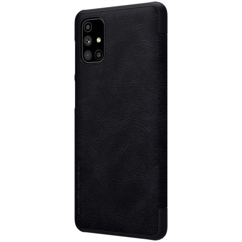 Læder Cover Samsung Galaxy M51 Sort Nillkin Qin-Serie Beskyttelse