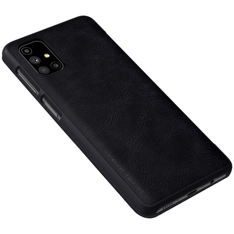 Læder Cover Samsung Galaxy M51 Sort Nillkin Qin-Serie Beskyttelse