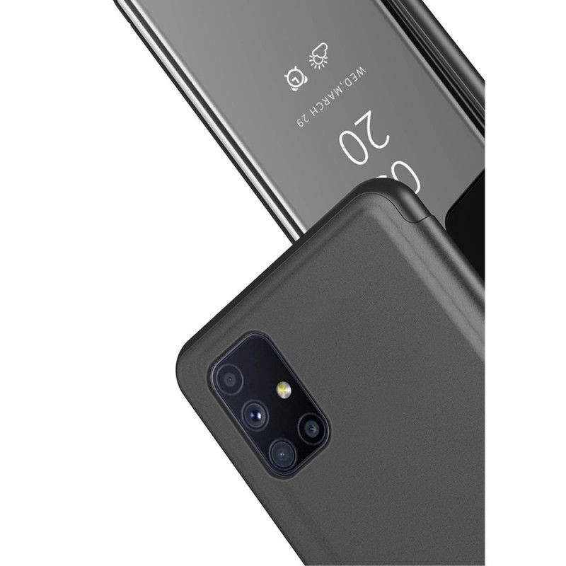 Se Omslag Samsung Galaxy M51 Sort Spejl Og Imiteret Læder