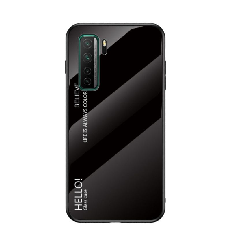 Cover Huawei P40 Lite 5G Sort Hej Hærdet Glas