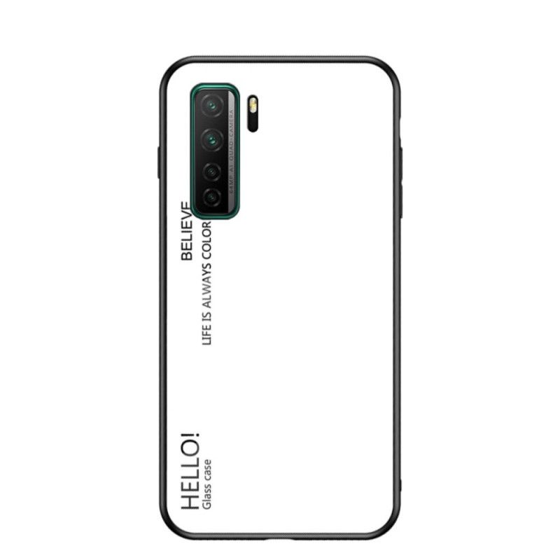 Cover Huawei P40 Lite 5G Sort Hej Hærdet Glas