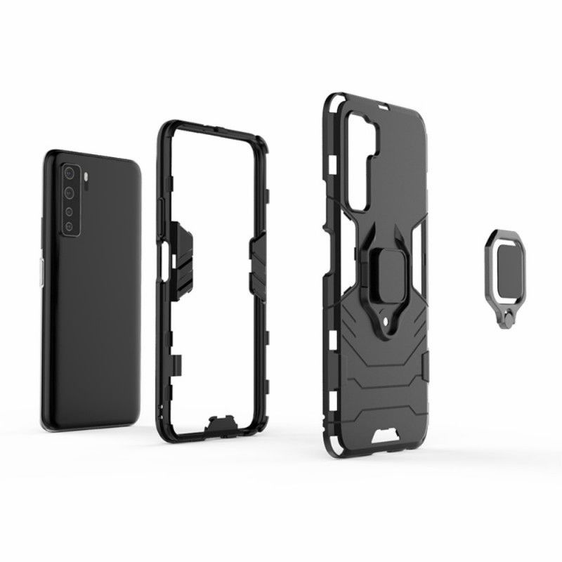 Cover Huawei P40 Lite 5G Sort Resistent Ring