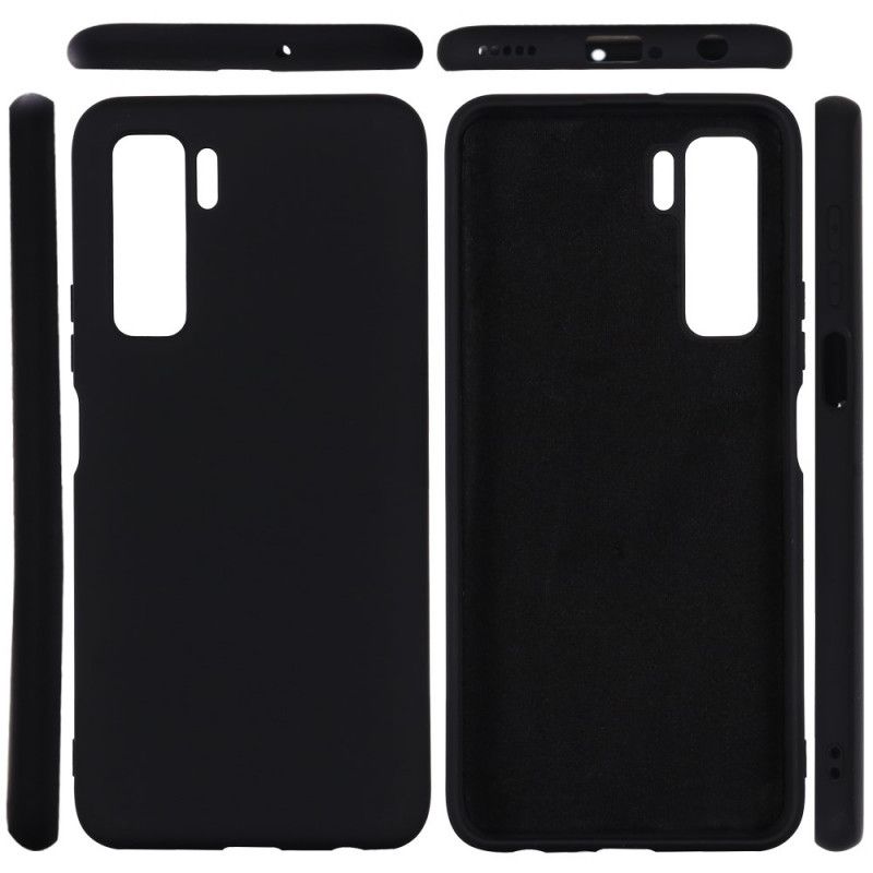 Cover Huawei P40 Lite 5G Sort Silikone Væske Original