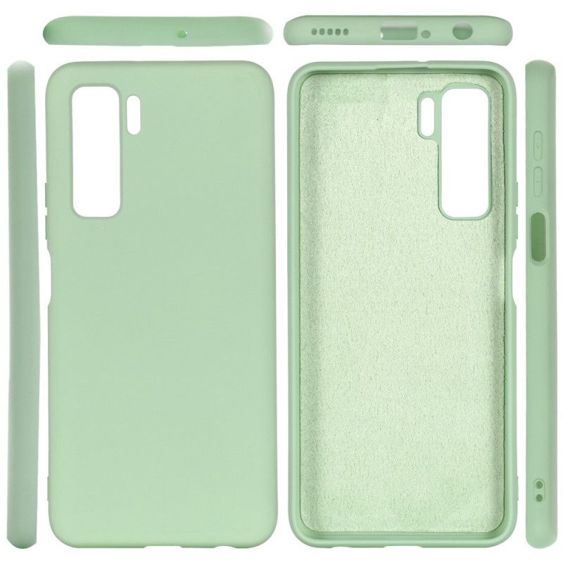 Cover Huawei P40 Lite 5G Sort Silikone Væske Original