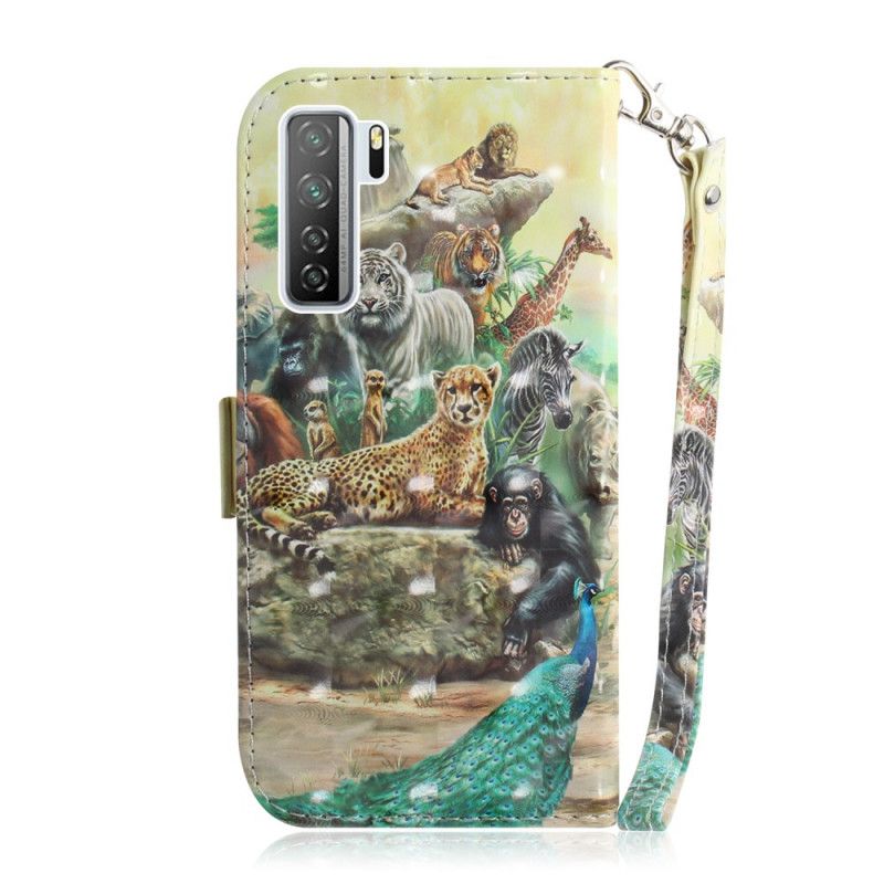 Flip Cover Huawei P40 Lite 5G Mobilcover Thong Safari Dyr