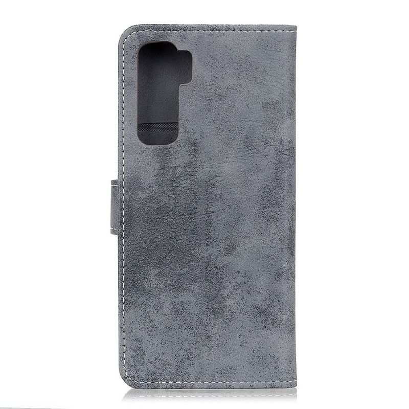 Flip Cover Læder for Huawei P40 Lite 5G Grå Vintage Lædereffekt