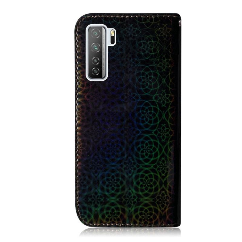 Flip Cover Læder for Huawei P40 Lite 5G Sort Ren Farve