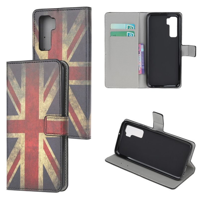 Flip Cover Læder Huawei P40 Lite 5G Englands Flag Beskyttelse