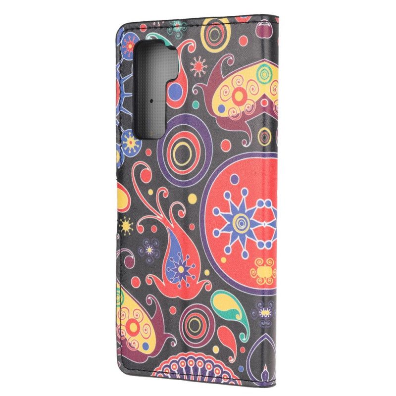 Flip Cover Læder Huawei P40 Lite 5G Galakse Design Original