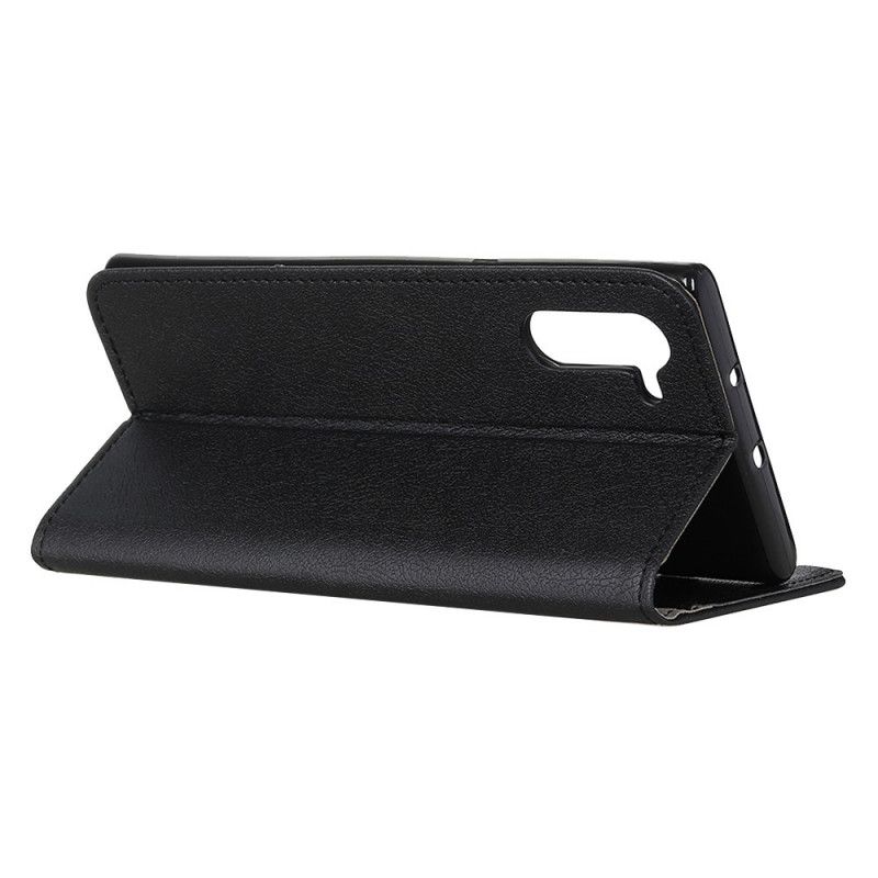 Flip Cover Læder Huawei P40 Lite 5G Sort Klassisk Original