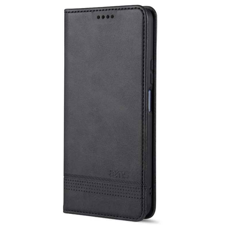 Læder Cover for Huawei P40 Lite 5G Sort Azns Læder Stil