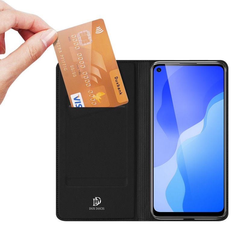 Læder Cover Huawei P40 Lite 5G Sort Mobilcover Pro Dux Ducis Hud