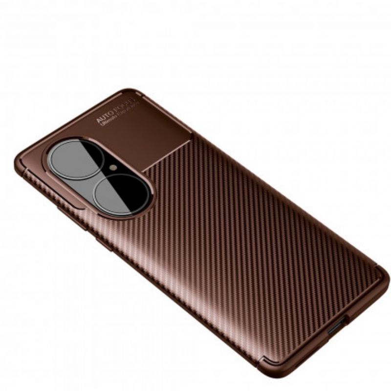 Cover Huawei P50 Telefon Etui Fleksibel Kulfibertekstur