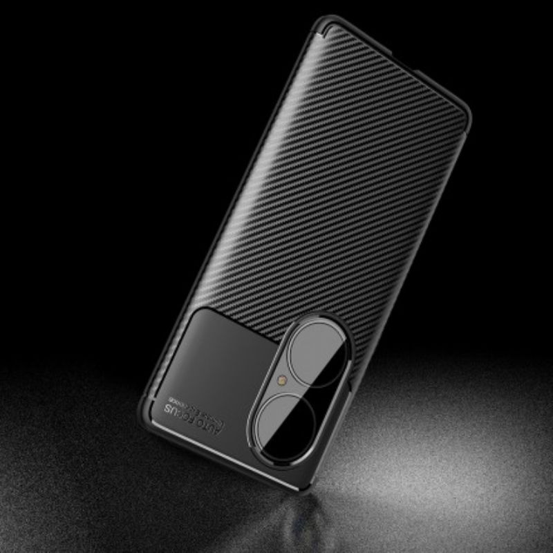 Cover Huawei P50 Telefon Etui Fleksibel Kulfibertekstur