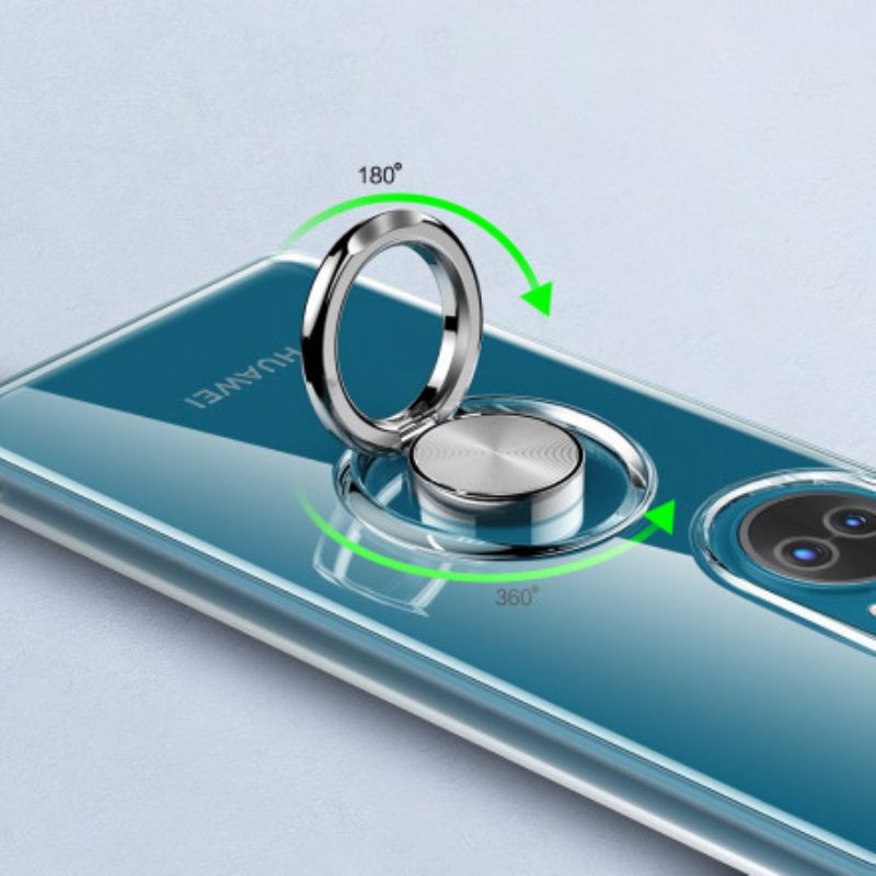 Cover Til Huawei P50 Gennemsigtig Enkel Metalring