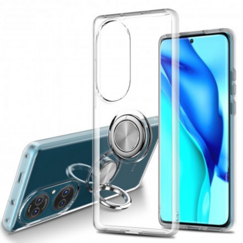 Cover Til Huawei P50 Gennemsigtig Enkel Metalring