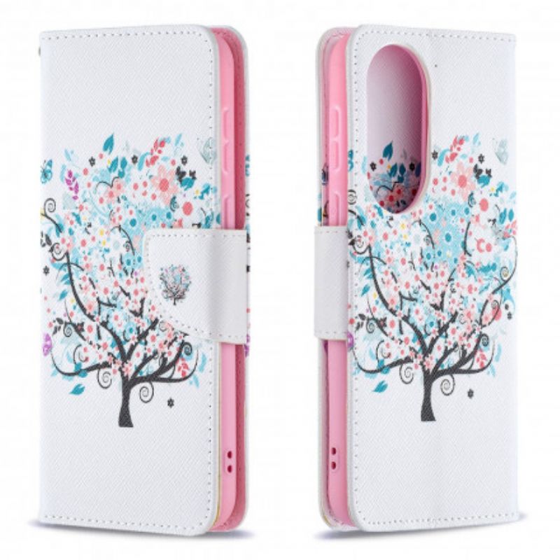 Flip Cover Huawei P50 Blomstertræ