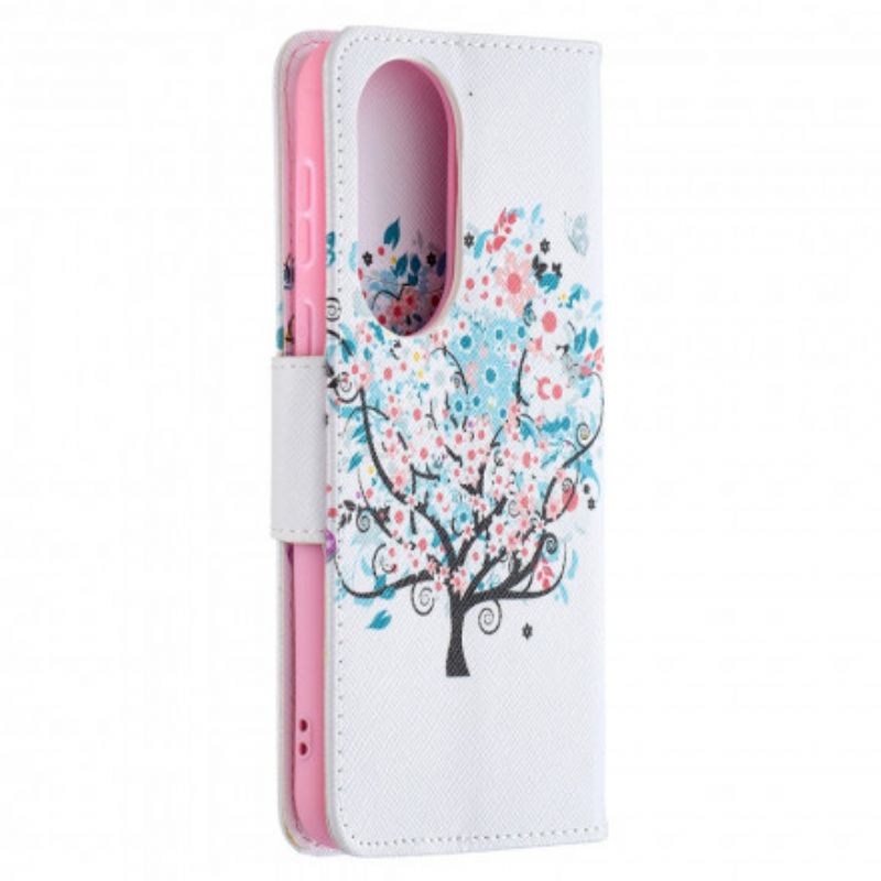 Flip Cover Huawei P50 Blomstertræ